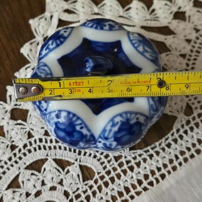 Blue & White China Trinket Box