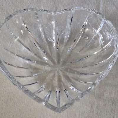 (2) Hearts and Star Glass Bowls