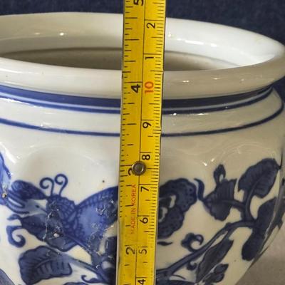 Blue & White Ceramic Bowl or Planter