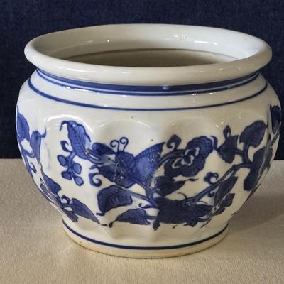 Blue & White Ceramic Bowl or Planter