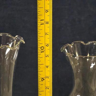 Princess House (2) Etched Glass Vases