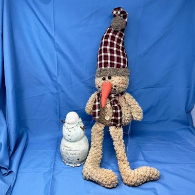 Lot 448 Plush snowman & figure