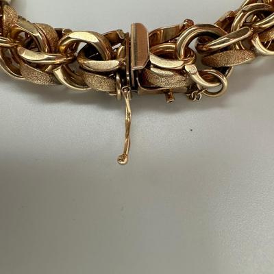 POM 14k Gold Woven Bracelet
