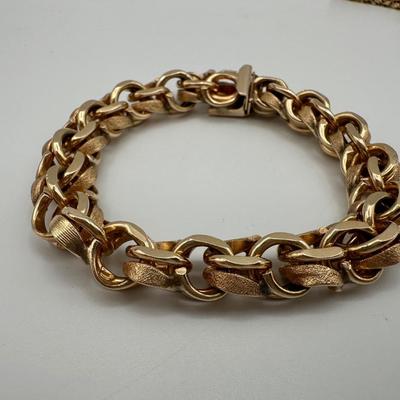 POM 14k Gold Woven Bracelet