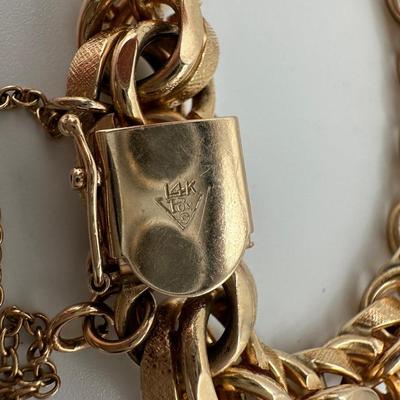 POM 14k Gold Woven Bracelet