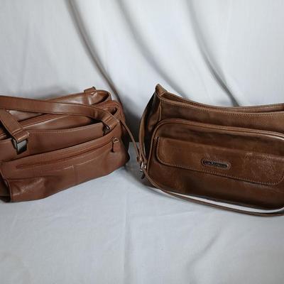 Liz Claiborne and Jaclyn Smith brown purses