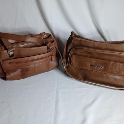 Liz Claiborne and Jaclyn Smith brown purses