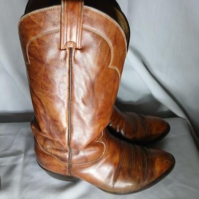 Two pair of leather soled Cowboy boots Tony Llama size 9