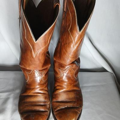 Two pair of leather soled Cowboy boots Tony Llama size 9