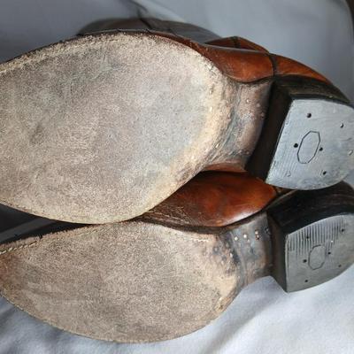Two pair of leather soled Cowboy boots Tony Llama size 9