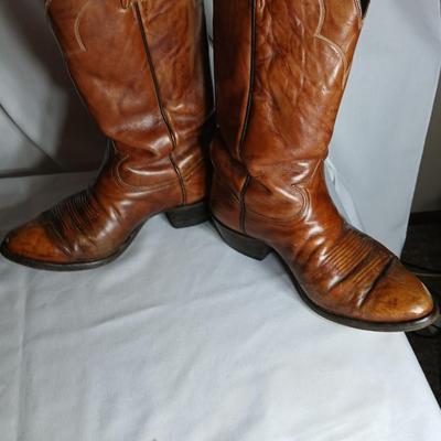 Two pair of leather soled Cowboy boots Tony Llama size 9