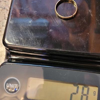 Collection of gold rings and cufflinks