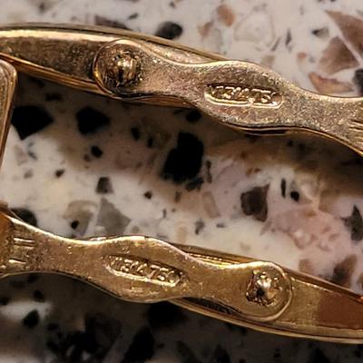Collection of gold rings and cufflinks