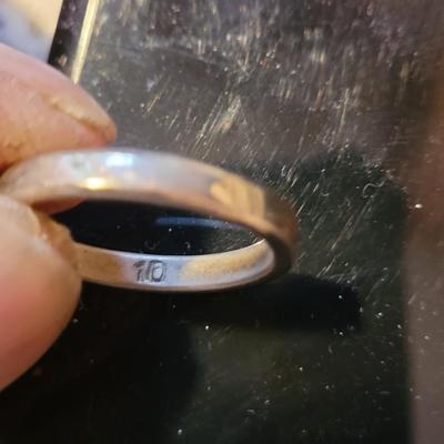 Collection of gold rings and cufflinks