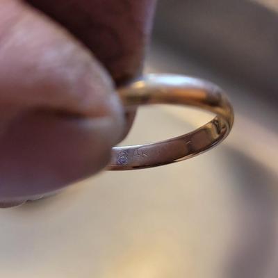 Collection of gold rings and cufflinks