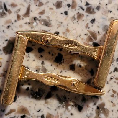 Collection of gold rings and cufflinks