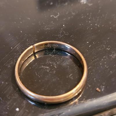 Collection of gold rings and cufflinks