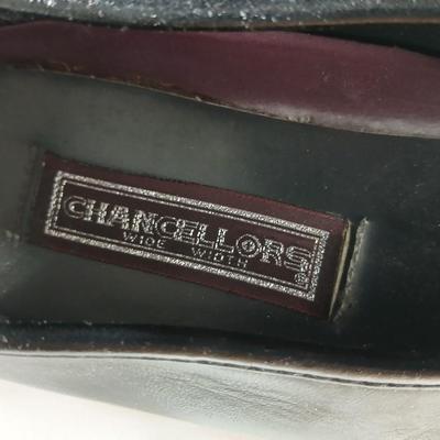 Women's Elvis flip flops and Chancellors wide width loafers with wooden shoe stretchers