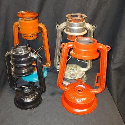 Four lantern frames for parts or repair