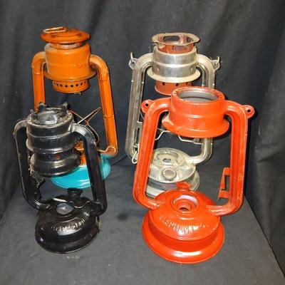 Four lantern frames for parts or repair