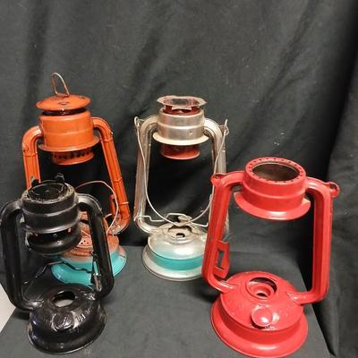 Four lantern frames for parts or repair