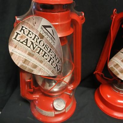 Brand new Weather rite outdoor oil / kerosene lantern and one for parts