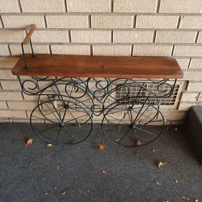Indoor / outdoor wagon plant shelf