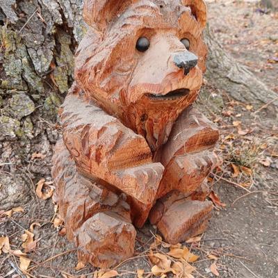 Small wood carved bear