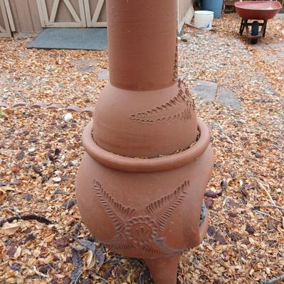 terra cotta / clay chimenea