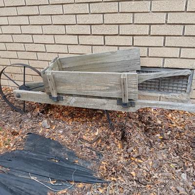 Wooden Garden flower cart