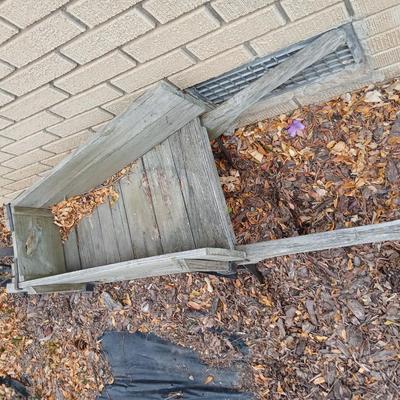 Wooden Garden flower cart