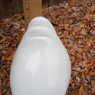 Two ceramic Geese and a swan planter