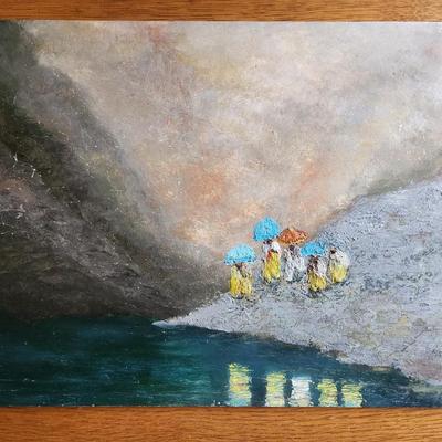 Tribal Lakeside Gathering Painting