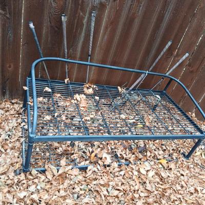 Metal bench with no cushion