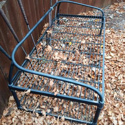 Metal bench with no cushion