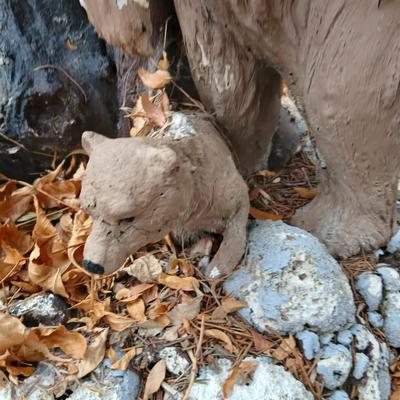 Vintage bear yard art statue