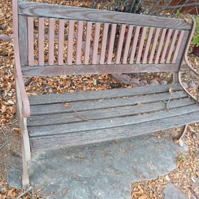 outdoor garden bench back yard hang out!