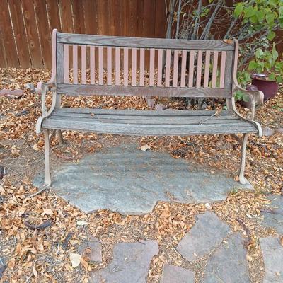 outdoor garden bench back yard hang out!