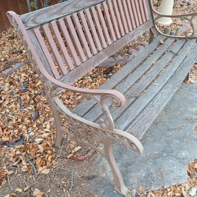 outdoor garden bench back yard hang out!