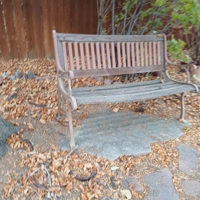 outdoor garden bench back yard hang out!