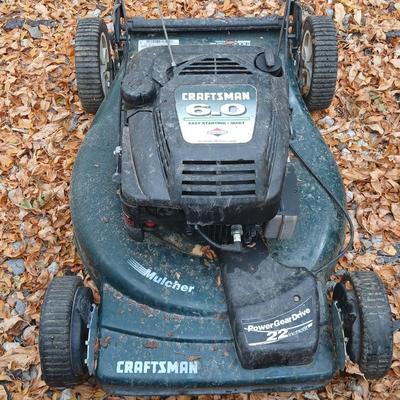 Craftsman 6.0 push lawnmower with gas can