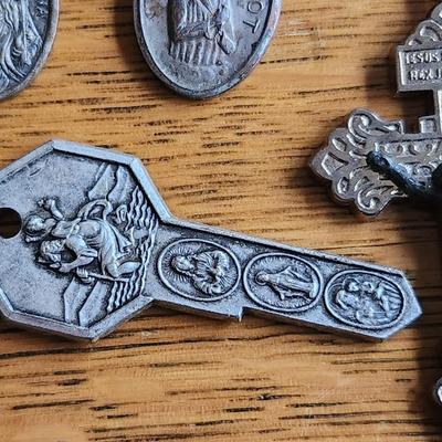 Pocket Case of Vintage Religious Medals