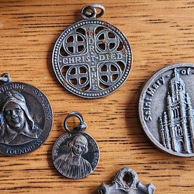 Pocket Case of Vintage Religious Medals