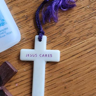 Lourdes Water and Two Crosses
