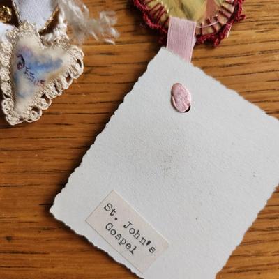 Gathering of Beaded Hearts & Crocheted-Edge Icons