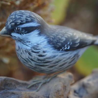 A. WARRENS AND SUSAN CAGLE HAND CARVED & PAINTED BIRDS ON DRIFTWOOD DISPLAY