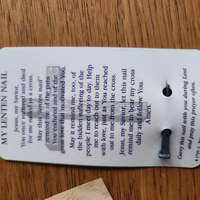 Scapular, Lenten Nail and a Medal on Chain