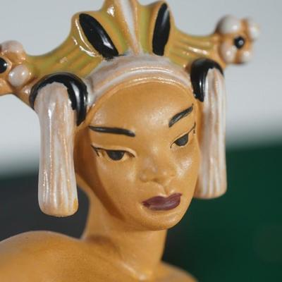 CERAMIC ARTS STUDIO VALINESE DANCE BOY & BALINESE DANCE GIRL MARKED