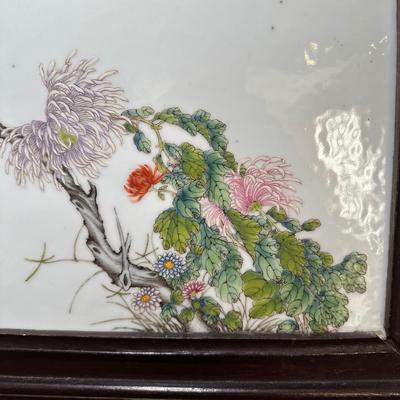 LOT 1: Vintage Chinese Porcelain Wall Plaque