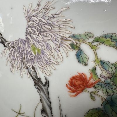 LOT 1: Vintage Chinese Porcelain Wall Plaque